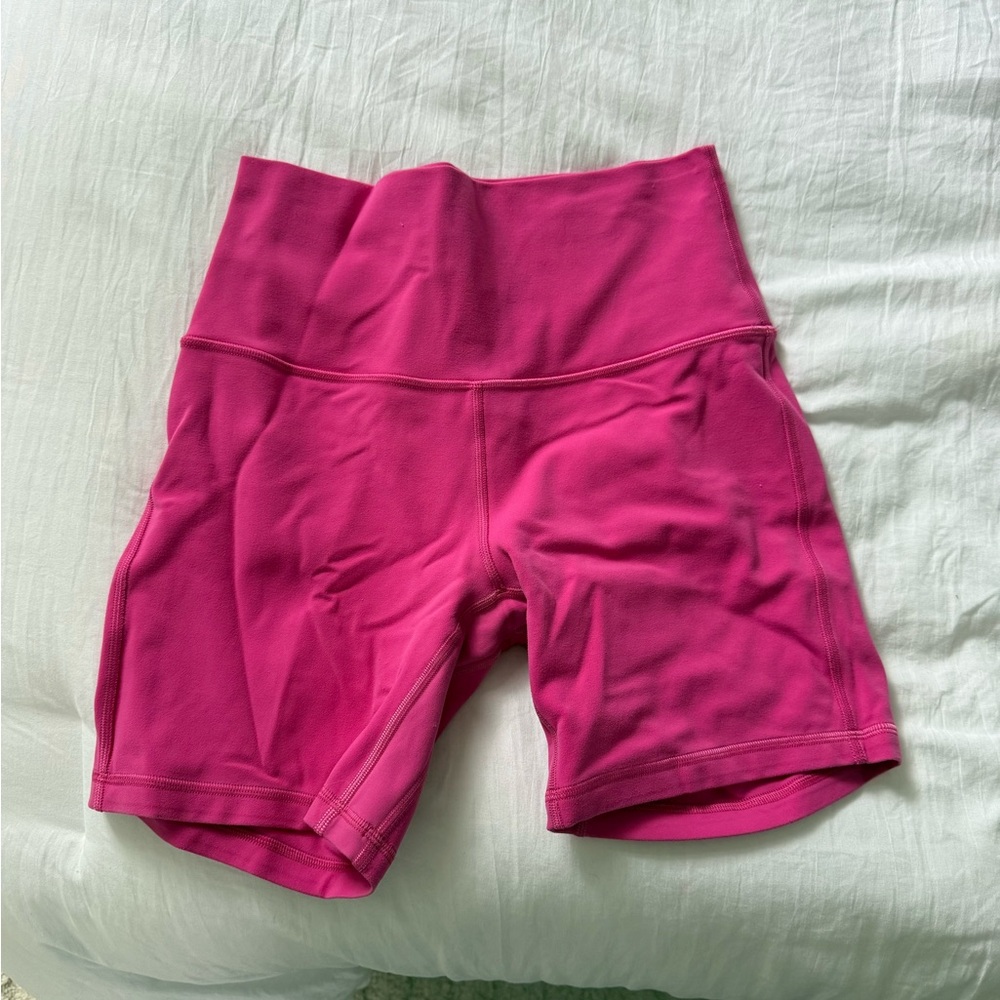 Lululemon Athletica Women's Hot Pink Align Bike Shorts (6)